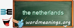 WordMeaning blackboard for the netherlands